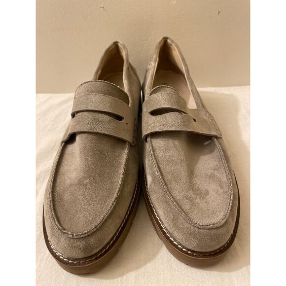 Anne‎ Klein Women's Size 8.5 Everly Lug Sole Penny Loafers Shoes Grey - Picture 2 of 8